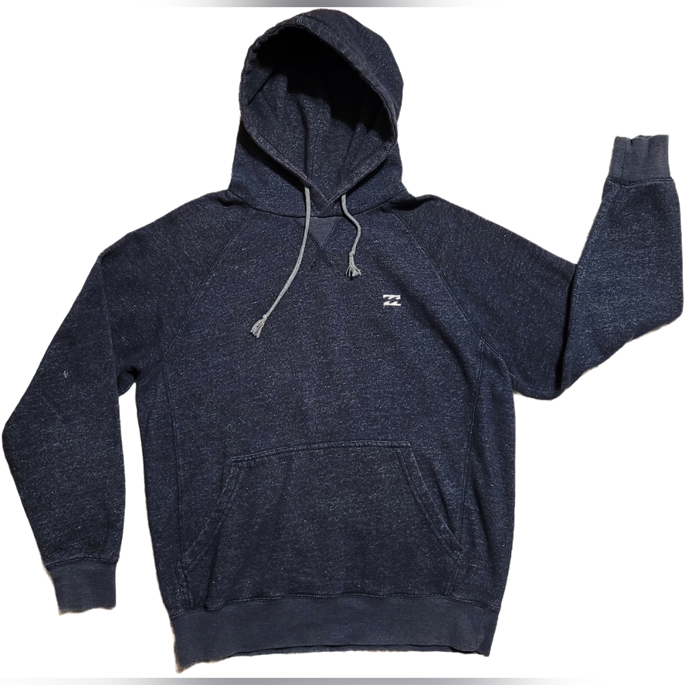 GUC Billabong Men's Dark Blue Fleece Pullover Hoodie - Medium